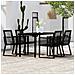 Set Mobili da Pranzo per Giardino 5 pz Nero - Foto miniatura 3