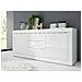 Mobile Multiuso Basic - 2 Ante, 3 Cassetti - Per Sala, Camera, Cucina, Ingresso - Bianco In Truciolare Melaminico, 210 X 43 X 86 Cm - Foto miniatura 1