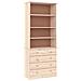 Libreria Con Cassetti Alta 77x35x186,5cm Legno Massello Di Pino - Foto miniatura 1