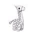 Peluche Da Colorare Bianco Nero Stoffa 17 X 22 X 9 Cm Giraffa (8 Unità) - Foto miniatura 3