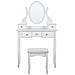 Toeletta Con Specchio E Sgabello Galaxie Bianco - Foto miniatura 4