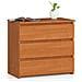 Comodino CL3, 3 cassetti, 60x35x57 cm, Colore Ontano - Foto miniatura 1