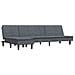 Divano Letto A L Grigio Scuro 255x140x70 Cm In Velluto - Foto miniatura 1