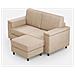 Divano Marrak 2 Posti (due Sedute Da 60cm) + Pouf Misure Esterne L. 148 P. 155 Colore Beige - Foto miniatura 1