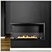 Camino Bioetanolo Da Parete Biocamino Da Incasso 1,5 Lt Riscaldamento 30 M2, In Acciaio Con Vetro Temperato - 90 Cm Nero - Foto miniatura 2