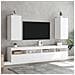 Mobile TV a Parete con Luci LED Bianco 30,5x35x70 cm - Foto miniatura 8