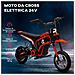Moto Elettrica per Bambini con Acceleratore Manuale, 2 Velocità 8-16km /h, Età 8-12 Anni, Rosso - Foto miniatura 2