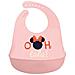 Bavaglino Per Neonati Con Chiusura Regolabile E Tasca Raccogli-briciole, Rosa - Foto miniatura 1