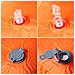 Materasso Campeggio Autogonfiabile Cuscini 1 Persona Arancio - Foto miniatura 4