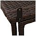 Tavolo Pieghevole da Giardino Marrone 90x51x75 cm Polyrattan - Foto miniatura 8