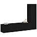 Set di mobili TV da parete 3 pezzi Nero Rovere in legno ingegnerizzato - Foto miniatura 3