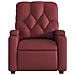 Poltrona Massaggiante Reclinabile Rosso Vino in Similpelle - Foto miniatura 8