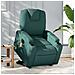 Poltrona Alzapersona Massaggiante Elettrica Verde Scuro Tessuto - Foto miniatura 2