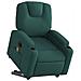 Poltrona Alzapersona Massaggiante Elettrica Verde Scuro Tessuto - Foto miniatura 3