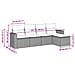 Set Divano da Giardino 5pz con Cuscini Grigio Chiaro Polyrattan - Foto miniatura 3