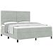 Letto a Castello con Materasso Grigio Chiaro Super King in Velluto - Foto miniatura 1