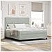 Letto a Castello con Materasso Grigio Chiaro Super King in Velluto - Foto miniatura 2