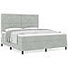 Letto a Castello con Materasso Grigio Chiaro Super King in Velluto - Foto miniatura 4