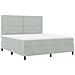 Letto a Castello con Materasso Grigio Chiaro Super King in Velluto - Foto miniatura 6