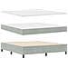 Letto a Castello con Materasso Grigio Chiaro Super King in Velluto - Foto miniatura 7