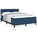 Letto Box Spring con Materasso Blu 140x190 cm Tessuto - Foto miniatura 4