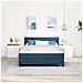 Letto Box Spring con Materasso Blu 140x190 cm Tessuto - Foto miniatura 5