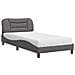 Letto Materasso Grigio 100x200 cm in Similpelle - Foto miniatura 1