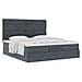 Struttura Letto Pouf con Materassi 200x200 cm Velluto - Foto miniatura 4