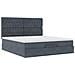 Struttura Letto Pouf con Materassi 200x200 cm Velluto - Foto miniatura 6