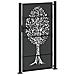 Cancello da giardino con blocco Nero 105 x 175 cm - Foto miniatura 6