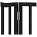 Cancello Cani Porta Pieghevole Nero 12 Pannelli 960 cm Pioppo - Foto miniatura 9