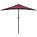 Ombrello da giardino Rosso bordò 294 x 150 x 223 cm Tessuto - Foto miniatura 5