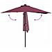 Ombrello da giardino Rosso bordò 294 x 150 x 223 cm Tessuto - Foto miniatura 9