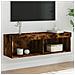 Mobile Porta TV con Luci LED Rovere Fumo 100x30x30 cm - Foto miniatura 2