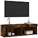 Mobile Porta TV con Luci LED Rovere Fumo 100x30x30 cm - Foto miniatura 8