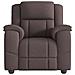 Poltrona Reclinabile Marrone Scuro in Tessuto - Foto miniatura 3
