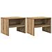 Armadio da Notte 2 pcs rovere artigianale 40 x 40 x 30 cm - Foto miniatura 1