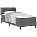 Letto box spring con materasso Grigio scuro 80 x 200 cm Tessuto - Foto miniatura 3