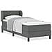 Letto box spring con materasso Grigio scuro 80 x 200 cm Tessuto - Foto miniatura 4