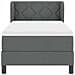 Letto box spring con materasso Grigio scuro 80 x 200 cm Tessuto - Foto miniatura 8