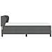 Letto box spring con materasso Grigio scuro 80 x 200 cm Tessuto - Foto miniatura 9