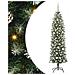 Albero di Natale Artificiale Sottile Verde e Bianco 180 cm - Foto miniatura 1