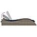 Lettino Prendisole con Cuscino Grigio 60x205x73 cm in Polyrattan - Foto miniatura 7
