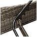 Lettino Prendisole con Cuscino Grigio 60x205x73 cm in Polyrattan - Foto miniatura 8