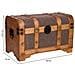 Baule In Legno Marrone 60x33x37 Cm - Foto miniatura 3