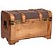 Baule In Legno Marrone 60x33x37 Cm - Foto miniatura 4