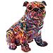 Bulldog Psyco In Resina Multicolore - Foto miniatura 1