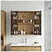 Mobiletto per specchio da bagno con porta Rovere Artigianale - Foto miniatura 2