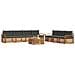 Set di divani da esterno con cuscino 8 pcs Naturale e Antracite - Foto miniatura 3