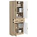 Set di armadi 2 pcs Rovere Sonoma Legno ingegnerizzato - Foto miniatura 2